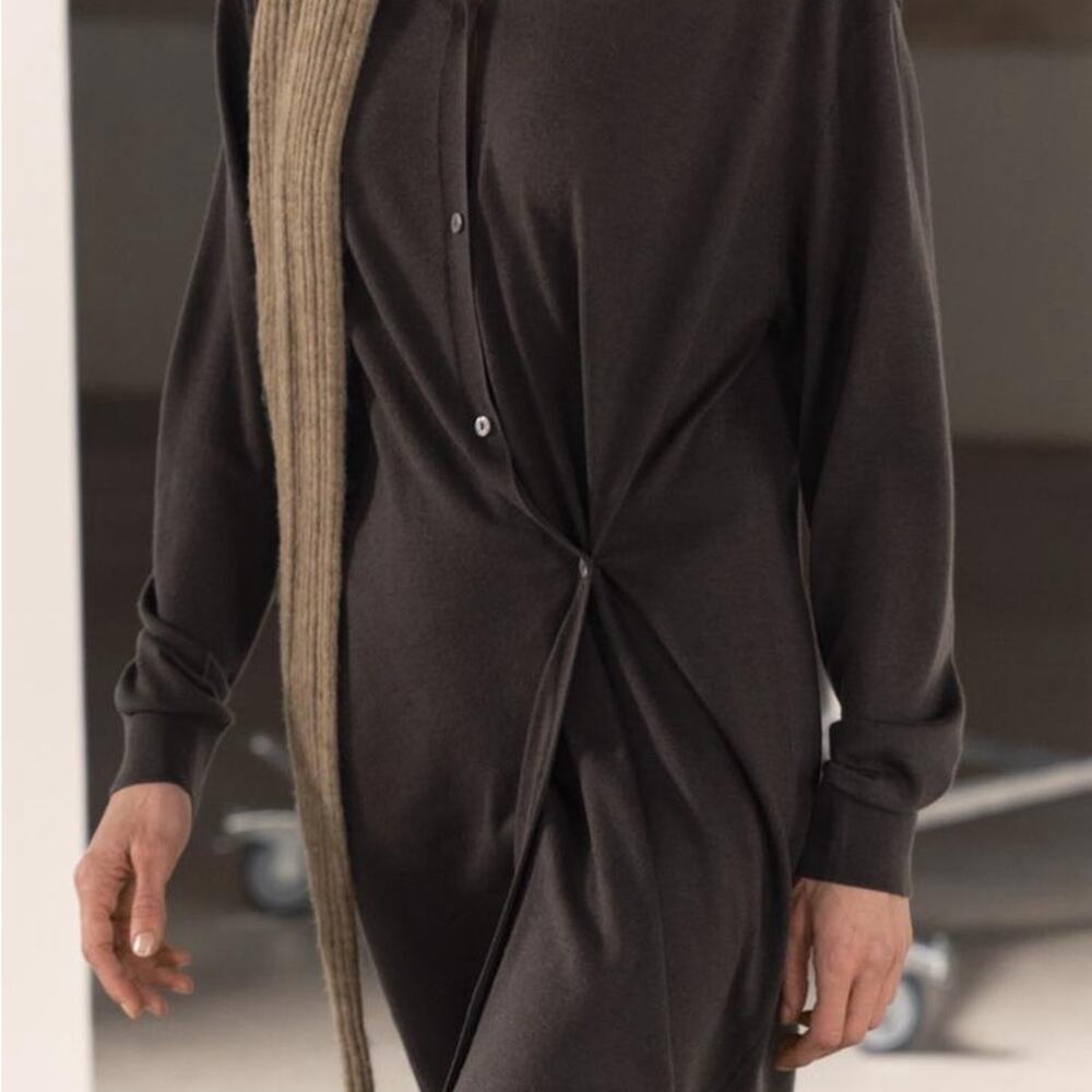 ZARA KNIT DRESS WITH SIDE BUTTONS - Picture 6 of 11